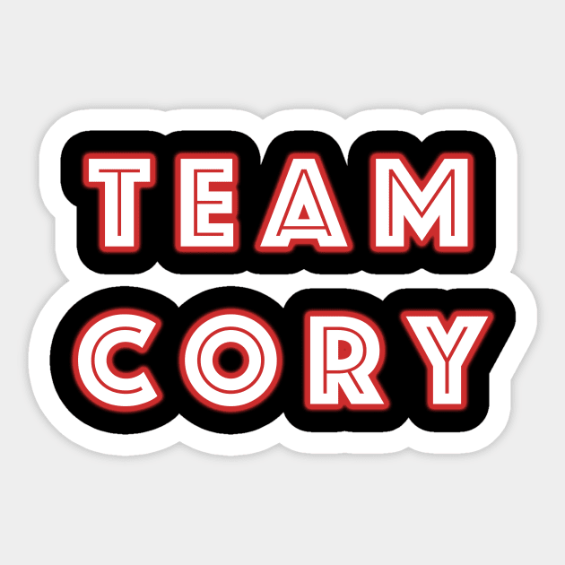 Team Cory Sticker by Super Magic Bros